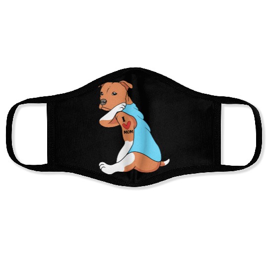 Staffordshire Bull Terrier Dog Mom Face Masks
