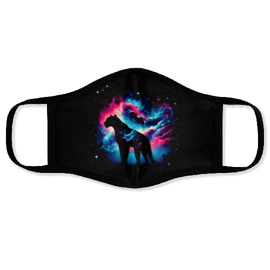Cool Leopard Galaxy Space Art Face Masks