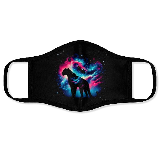 Cool Leopard Galaxy Space Art Face Masks