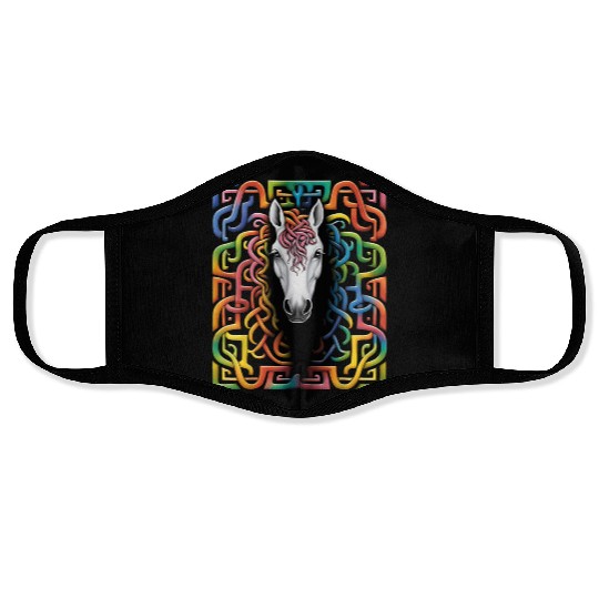 Mandala Animal Colorful Illustration Face Masks