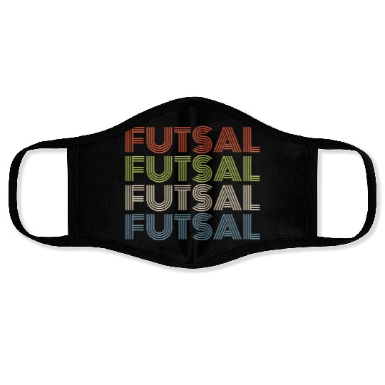 Futsal Coach Retro Vintage Cool Futsal Face Masks