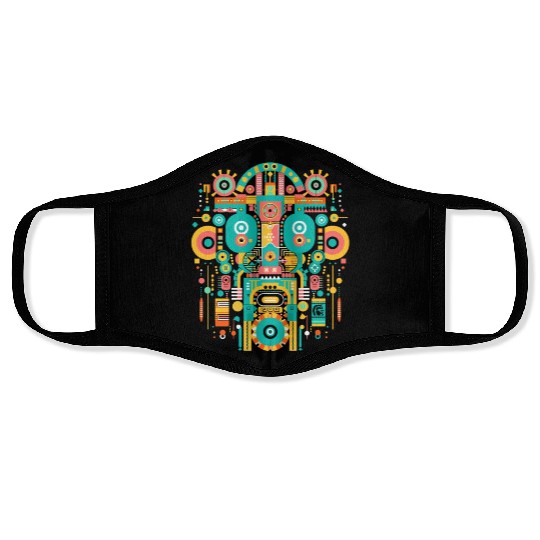 Maya God Mayan Mythology Itzamna Mask Art Face Masks