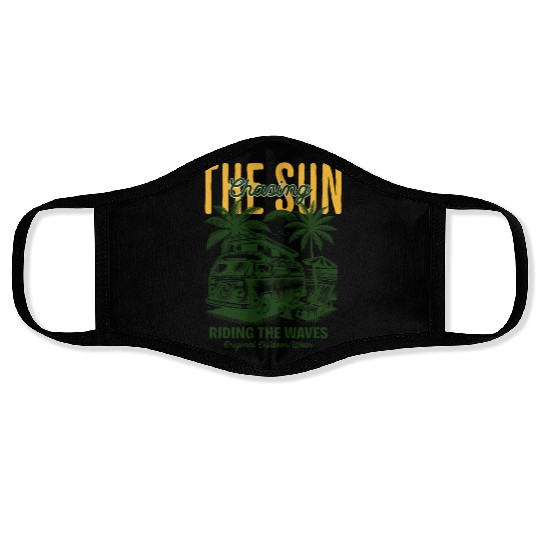 Chasing the Sun Riding the Waves Outdoor Wear Face Masks