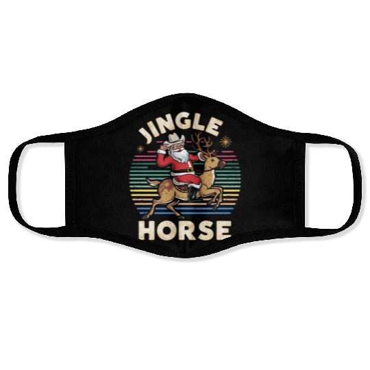 Giddy-up Jingle Horse Pick Up Your Feet, Cowboy Face Masks