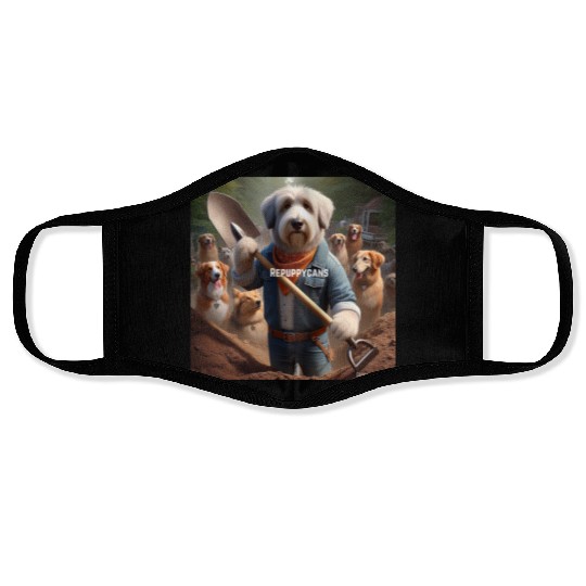 Funny and cute animal or pet Republican Face Masks