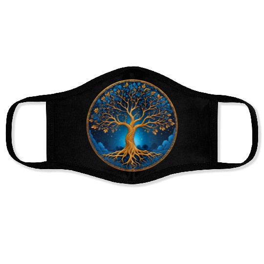 Irish Nordic Celtic Tree of Life Yggdrasil Face Masks