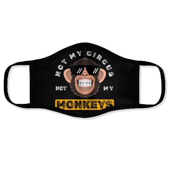 Not my Circus, not my Monkeys! Funny Animal Monkey Face Masks