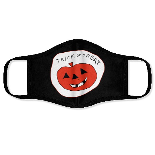 Trick or Treat Halloween Pumpkin Face Masks