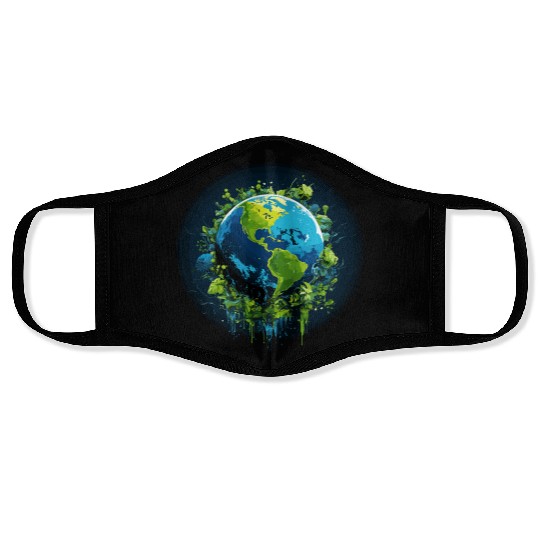 Respect Your Mother Earth Day Save Our Planet Face Masks