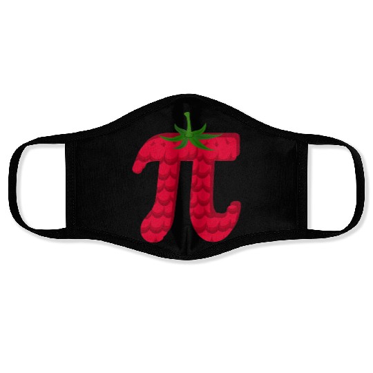 Raspberry Funny Pi Day Pie Math Lover Student Face Masks