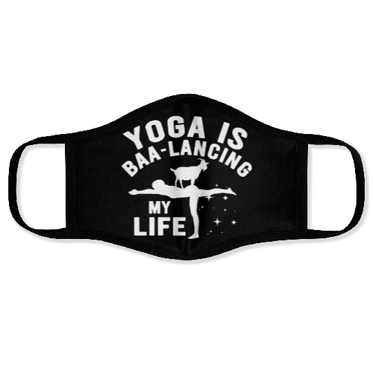 Goat Yoga Balancing My Life Face Masks