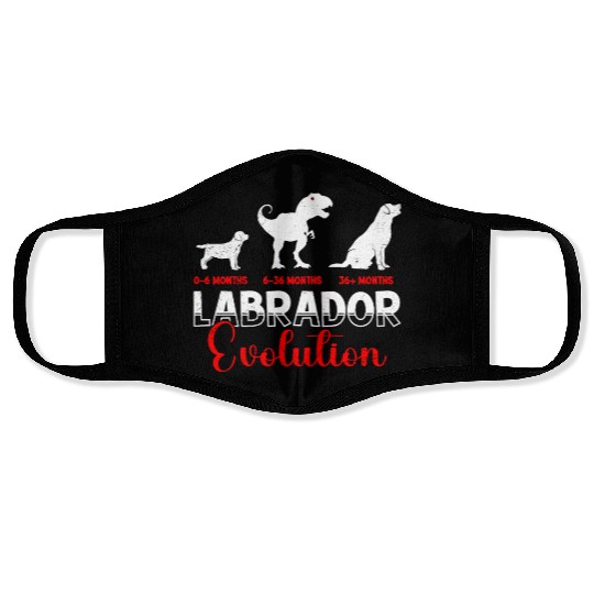 Labrador EVOLUTION Labrador Lovers Funny Face Masks