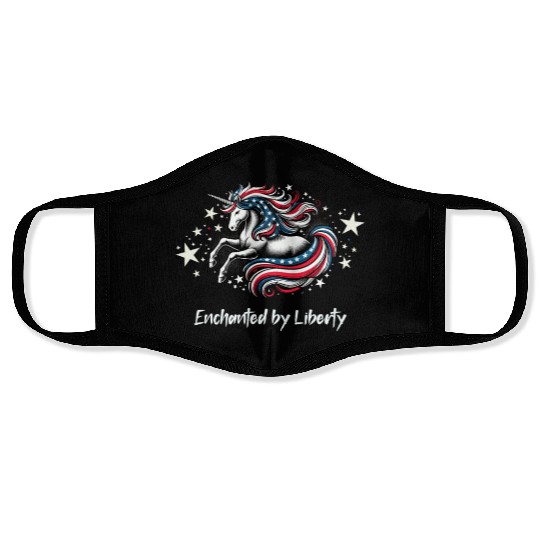 Star-Spangled Unicorn with American Pride and Face Masks