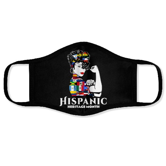 Hispanic Heritage Month Latino Countries Flag Face Masks