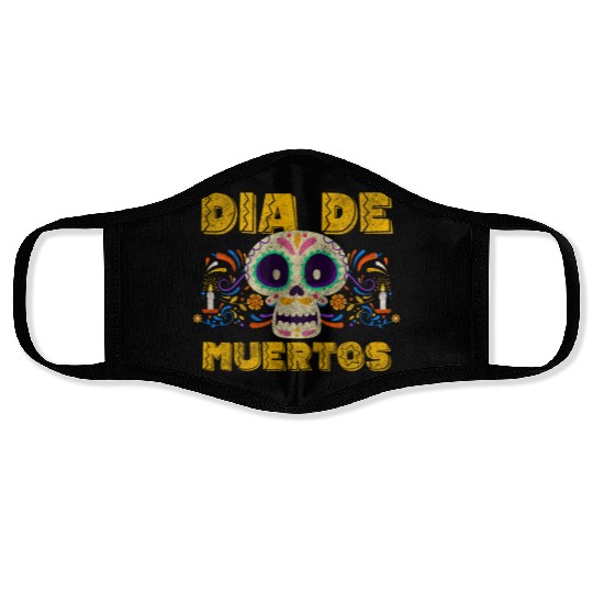 Mexico Festival Of The Dead Skeleton Commemoration Face Masks