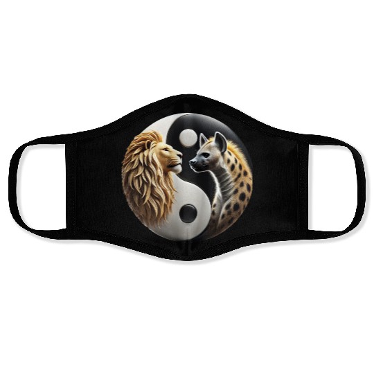 Lion & Hyena - Yin-Yang Face Masks