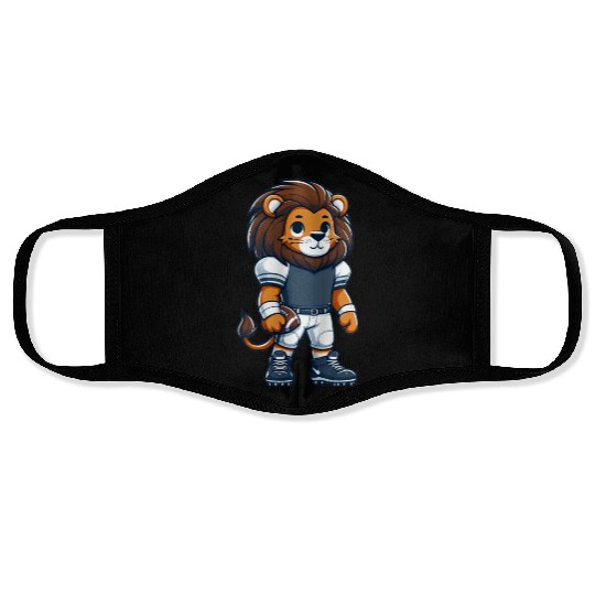Cute American Football Player Lion Face Masks