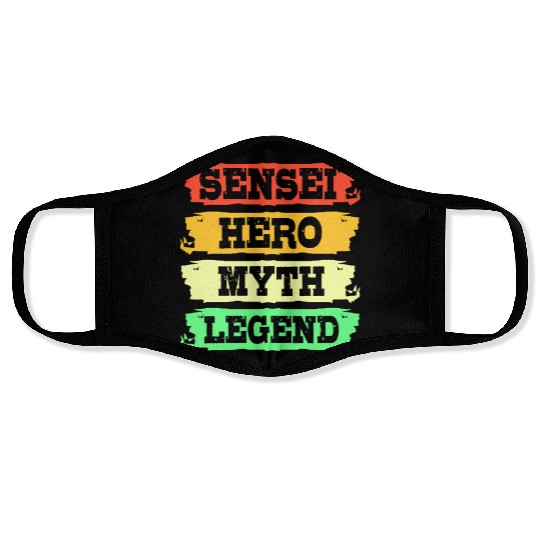 Japanese Martial Arts Judo Sensei Hero Myth Legend Face Masks