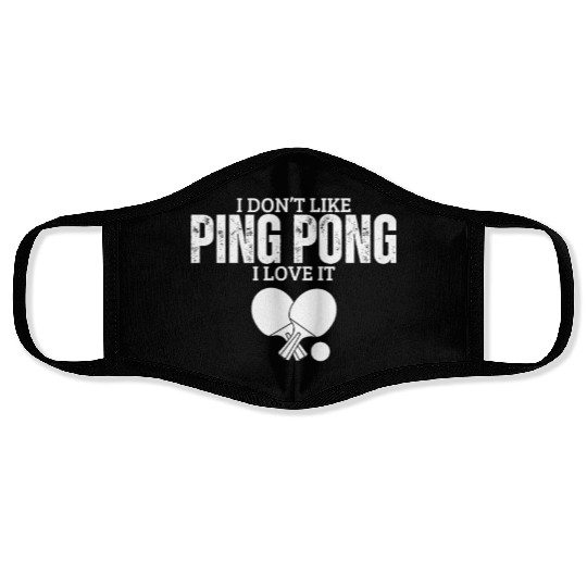 I Love Ping Pong Funny Ping Pong Player Face Masks