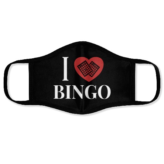 I love Bingo Daubers Professional Caller Bingo Face Masks