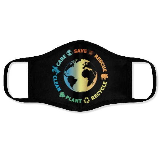 Environmental protection nature conservation Ocean Face Masks