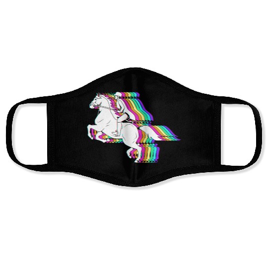 Colorful Horse Equestrian Jockey Horse Racing Face Masks