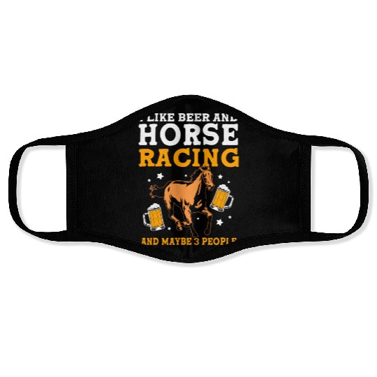 Beer And Horse Racing And Maybe Three People Face Masks