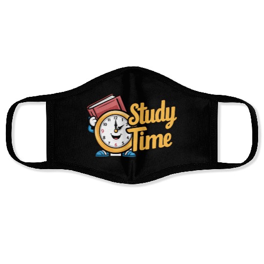 Study Time Clock Fun Desk Decor with Clock Face Masks