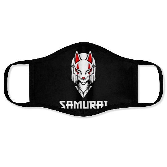 Samurai mask girl Face Masks