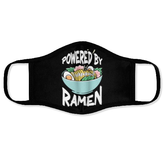 Powered By Ramen Anime Japanese Soup Cup Noodle Face Masks