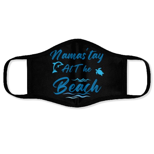 Summer, Beach, Yoga Face Masks