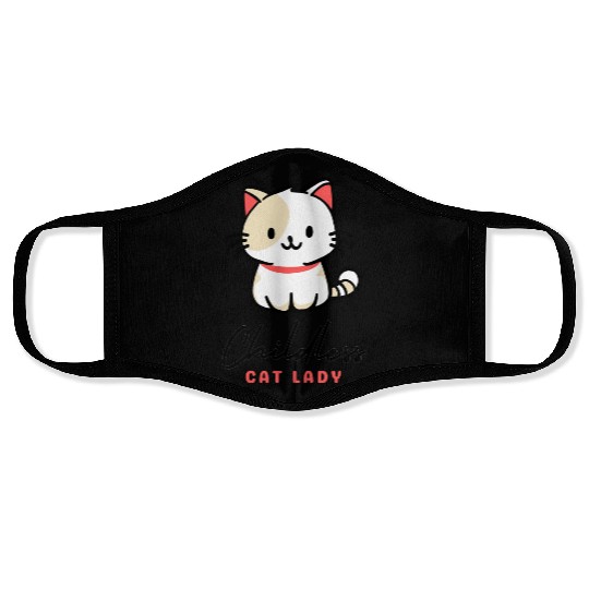 Childless Cat Lady, cat-loving lifestyle Face Masks