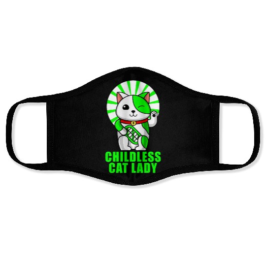 childless cat lady Face Masks