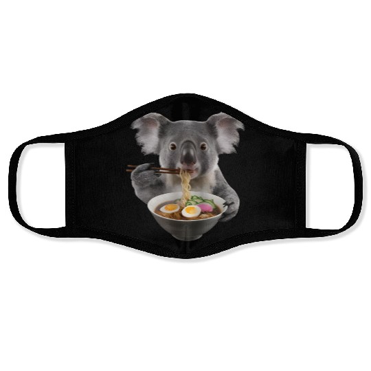 Koala Eating Ramen Realistic Face Masks