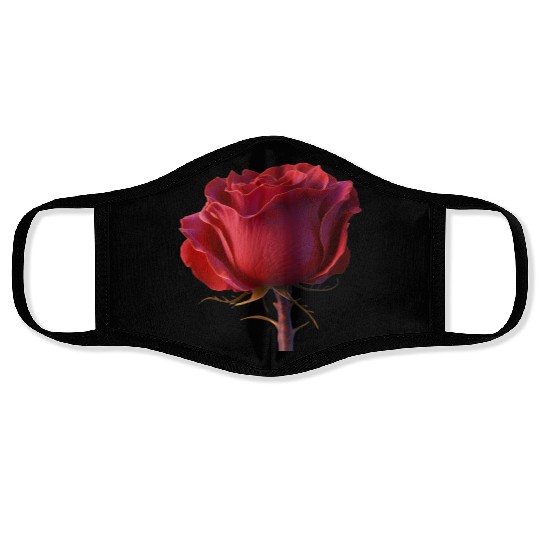 the rose nature design Face Masks