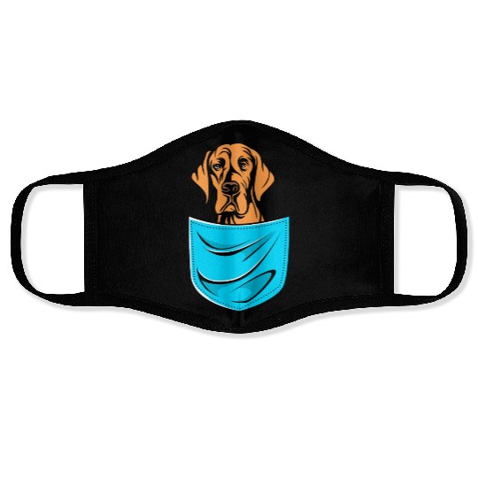 Cute Dog Lovers Great Dane Dog In A Pocket Face Masks