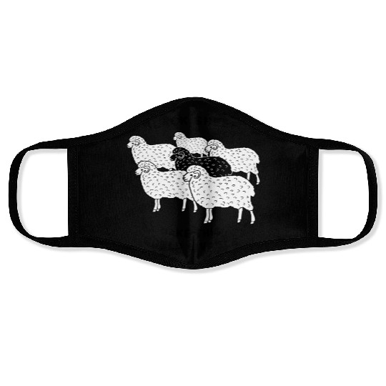 Black sheep make this world livable Face Masks