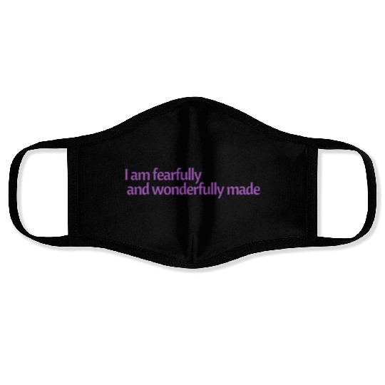 I am fearfully and wonderfully made affirmation Face Masks