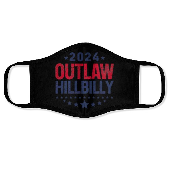 Trump Vance 2024 Outlaw Hillbilly US Flag Face Masks