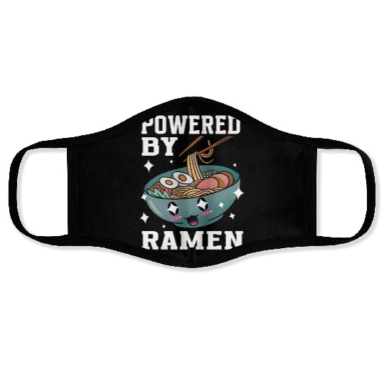 Powered By Ramen Anime Japanese Soup Cup Noodle Face Masks