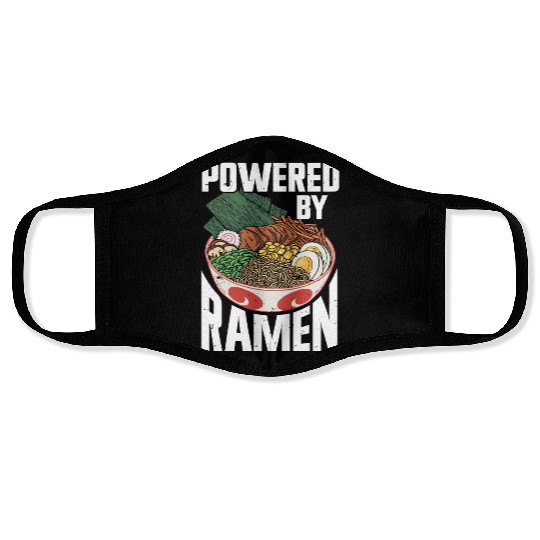 Powered By Ramen Anime Japanese Soup Cup Noodle Face Masks