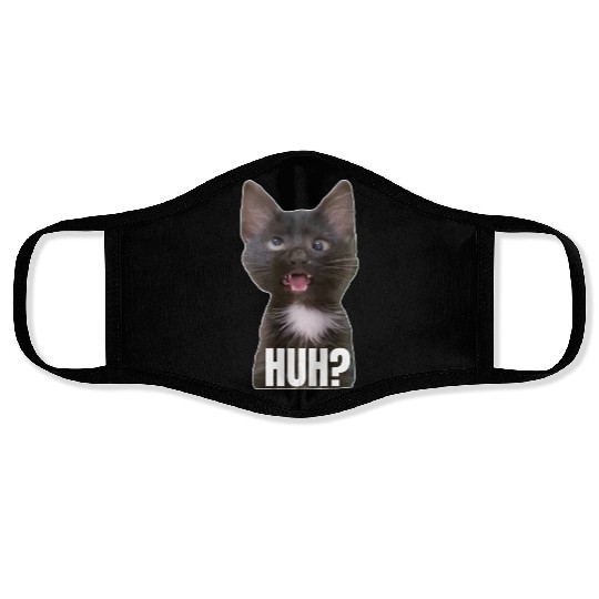 Funny Cross Eyed Cat Meme Huh Funny Cat Face Masks