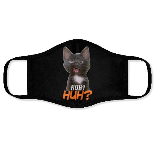 Funny Cross Eyed Cat Meme Huh Funny Cat Face Masks