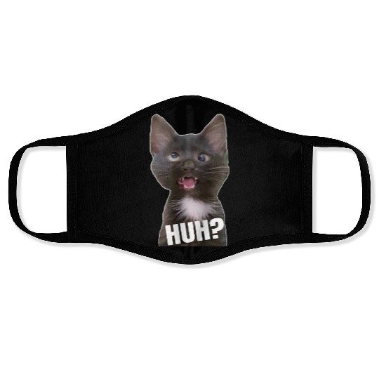 Funny Cross Eyed Cat Meme Huh Funny Cat Face Masks