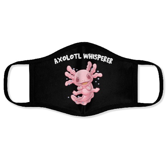 Axolotl Whisperer Salamander Animal Lover Amphibia Face Masks