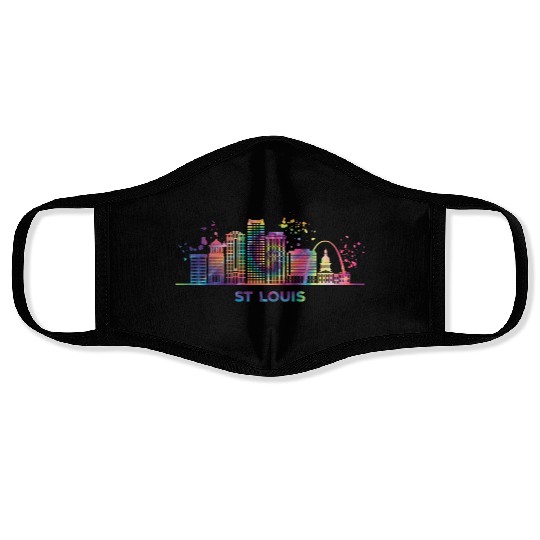St Louisian Skyline St Louis Face Masks