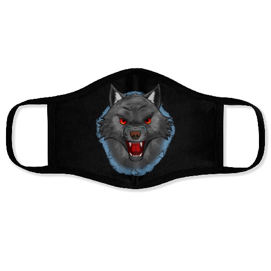 Angry Wolf Face Masks