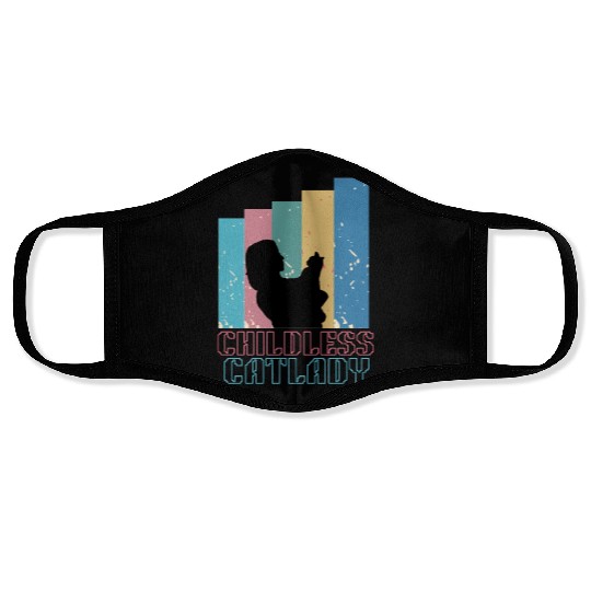 Childless cat lady Face Masks