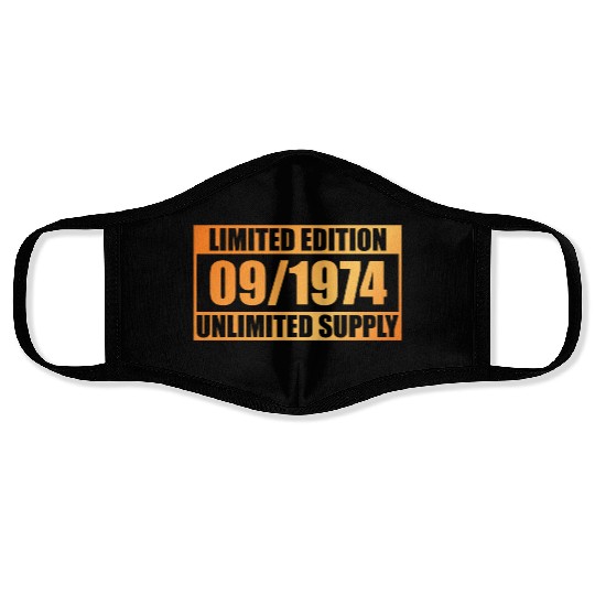 50th birthday Limited Edition - ꝏ Supply 09/1974 Face Masks