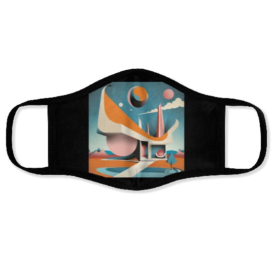 3D Surrealism Art Design Face Masks